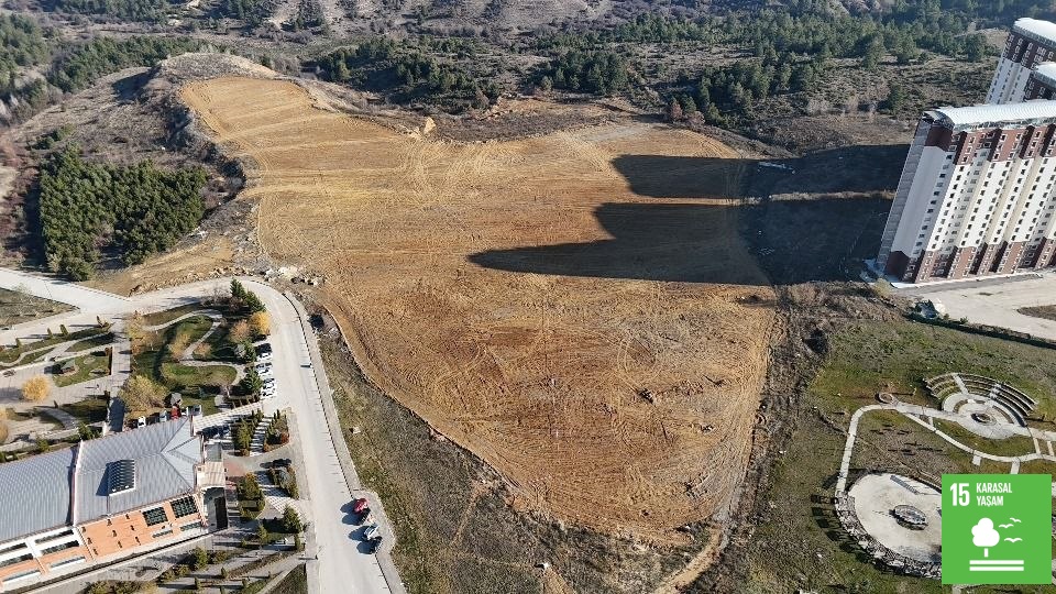 Kuzeykent Kampüsü Arboretum alanında yol aplikasyon çalışmaları gerçekleştirildi