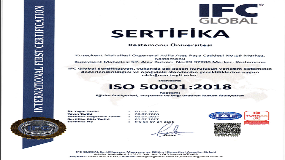 ISO 50001:2018 Enerji Yönetim Sistemi Belge Güncelleme Süreci Başarıyla Tamamlandı